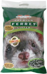 Marshall Ferret Litter is specifically designed for ferrets and is great for odor control.
